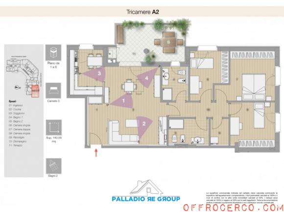 Appartamento Viale Crispi 140mq 2023