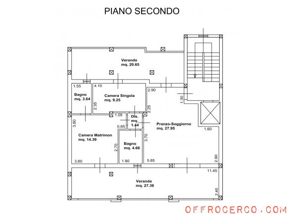 Appartamento trilocale 100mq