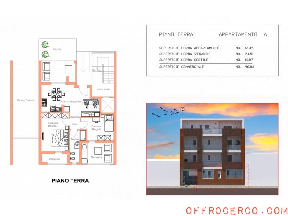 Appartamento trilocale 100mq