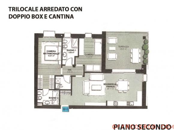 Appartamento trilocale 60mq