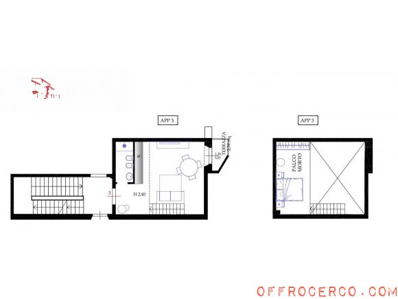 Appartamento Bilocale 54mq 1900