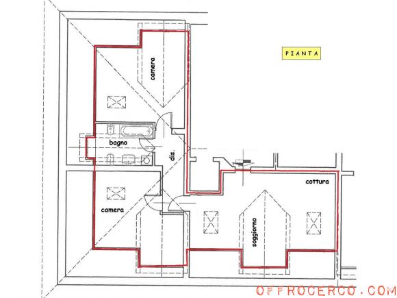 Appartamento trilocale 83mq